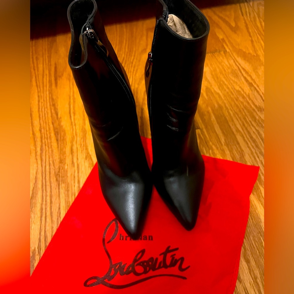 Christian Louboutin Black Heeled Boots with Stiletto Heel